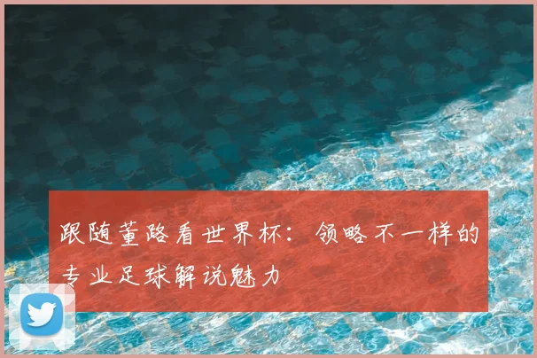 跟随董路看世界杯：领略不一样的专业足球解说魅力